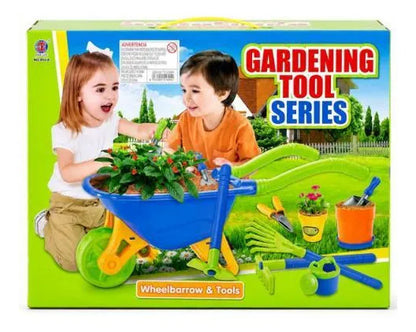 Set Jardinería Infantil Carretilla Herramientas X12 Piezas