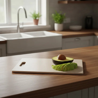 Tabla Cocina Plástica Manija Reforzada Para Picar 30x20cm Granito Beige