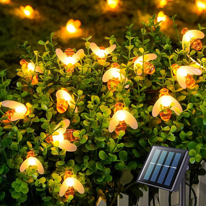Guia Solar Guirnalda Luces Led Calidas Y Rgb Lamparas 5 Mts