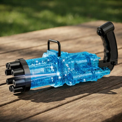 Pistola Lanza Burbujas Automática 8 Agujeros Luces Infantil Aleatorio