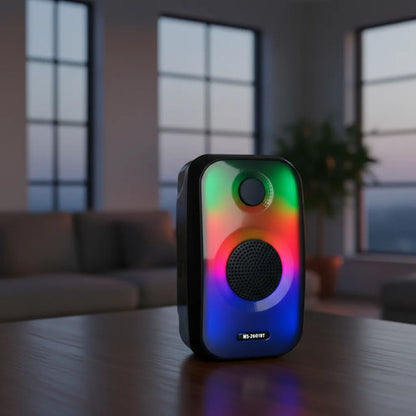 Parlante Bluetooth Portátil 3'' Full Led Tws Usb Tf Fm Rgb Negro