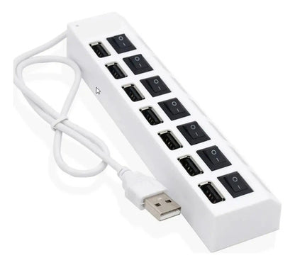 Adaptador Usb Hub 7 Puertos Con Interruptores Aleatorio