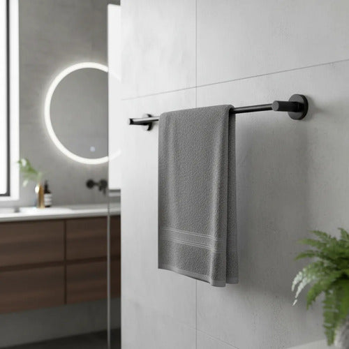 Toallero Porta Toalla Barra Baño Pared 60cm Acero Ducha Aleatorio - 2 Colores