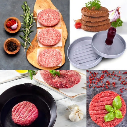 Prensa Para Hamburguesas Molde Antiadherente Asado Parrilla Aluminio