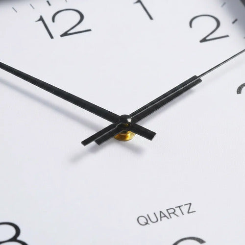Reloj Analogico Pared Cuadrado Plastico 30x30cm Cuadrado Plateado