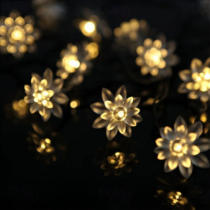 Guirnalda Solar Guia Luces Led Calidas Y Rgb Lamparas 5 Mts
