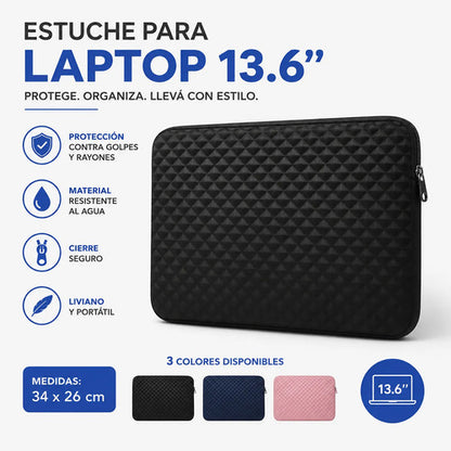 Estuche Laptop Funda Notebook 13.6  Protector Reforzado Aleatorio - 3 Colores