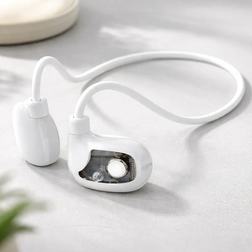 Auricular Open Ear Deportivo Transparente Táctil Inalámbrico Blanco