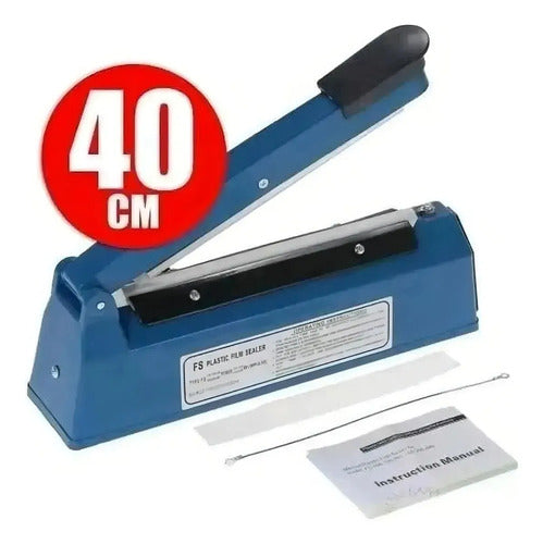 Selladora De Impulso Manual Spica 40 Cm Para Plástico Azul