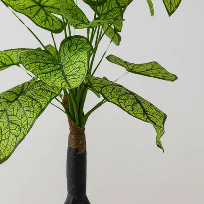 Adorno Planta Artificial Hojas Decoracion Interior Plastica Verde Lima