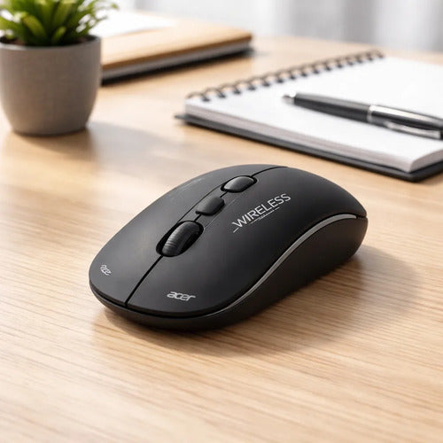 Mouse Inalambrico Bluetooth Usb Recargable Tipo C 1600 Dpi Negro