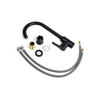 Grifo Monocomando Mesada Negro Canilla Para Cocina Metalica