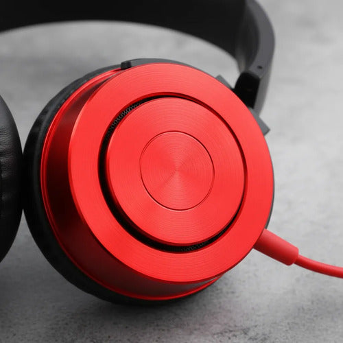 Auricular Cable Microfono Manos Libres Vincha Ajustable 3.5 Rojo
