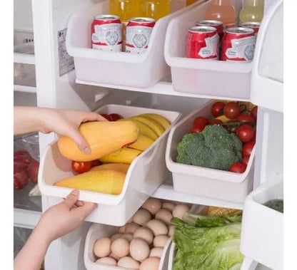 Organizador Canasto Plástico Apilable Multiuso 30cm Baño Blanco