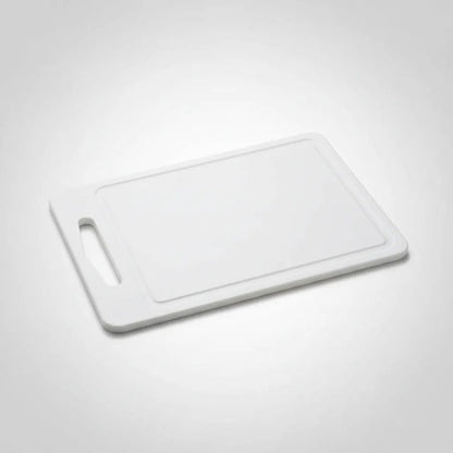 Tabla Cocina Plástica Ranura Picar Antiderrame 37,5x25cm Liso Blanco