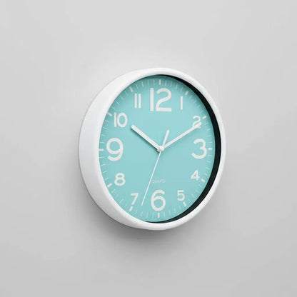 Reloj Decorativo Pared Plástico Redondo Analógico 19cm Blanco Fucsia