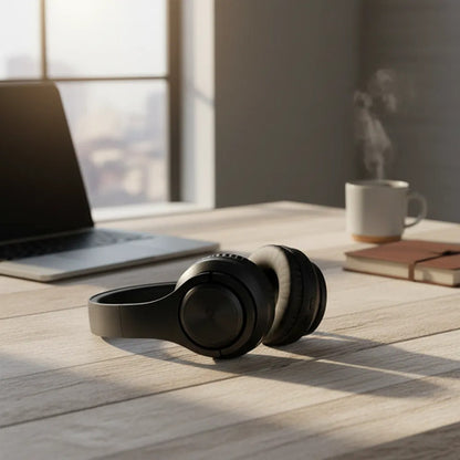 Auricular Bluetooth Usb Tf Plegable Vincha Ajustable 3.5 Hd Negro