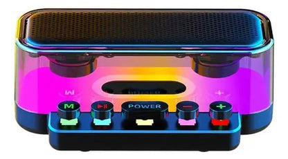 Parlante Portatil Bluetooth Con Luces Led Rgb 2400mah Negro