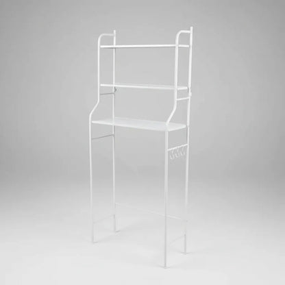 Estante Organizador Baño Lavarropas Inodoro 3 Pisos Metal Blanco