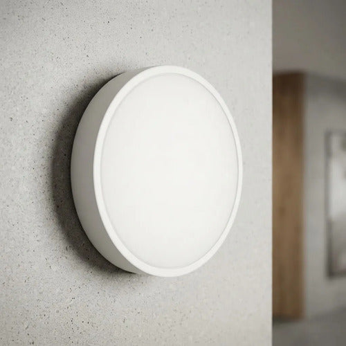 Panel Led Redondo 24w Luz Cálida 3500k 28cm Plafón Blanco