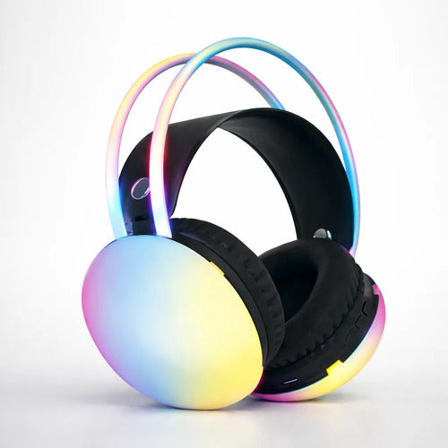 Auriculares Bluetooth Vincha Ergonómica Led Rgb Usb Tf Fm Aleatorio - 2 Colores