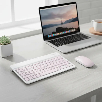 Teclado Y Mouse Inalambrico Bluetooth Recargable Combo