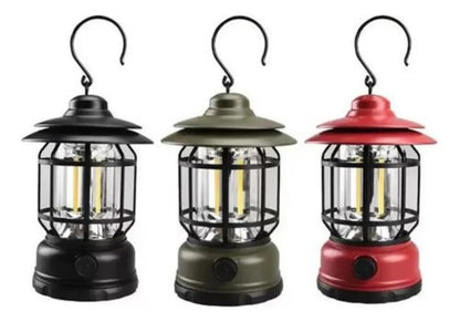 Farol Led Camping Recargable Con Bateria Luz Calida Negro