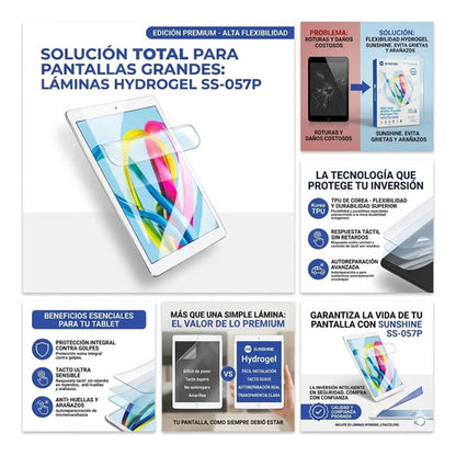 Lamina Hidrogel Protector Pantalla Tablet 20 Unidades Ss057p