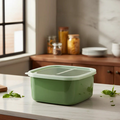 Recipiente Pote Plástico Tupper Tapa Transparente 3.4l Verde Verde
