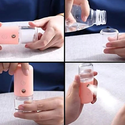 Vaporizador Rostro Facial Hidrata Nano Spray Recargable Usb Aleatorio