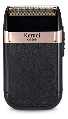 Afeitadora Kemei 2024 De Láminas Inalámbrica Para Rostro Y Cuerpo Negro