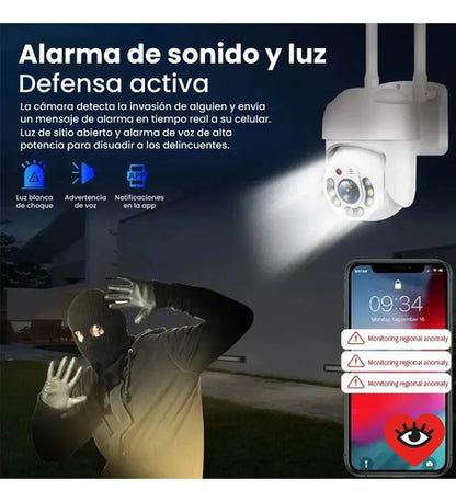 Camara De Seguridad Wifi Vision Nocturna Led 360 Domo 1080hd Blanco
