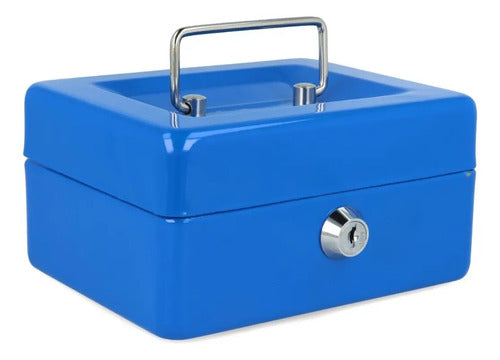 Caja Fuerte Con Llaves Metalica 20x16x9cm Varios Colores Aleatorio