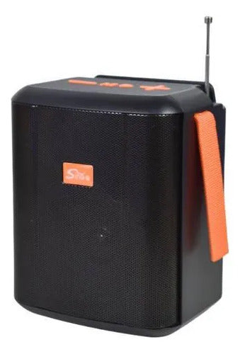 Parlante Bluetooth Portatil Cargador Solar 2500mah Usb Tf Fm Negro