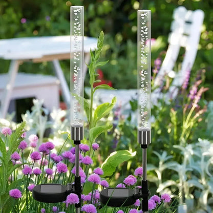 Set X8 Estaca Solar Jardin Decoracion Luces Led Exterior Rgb Rgb