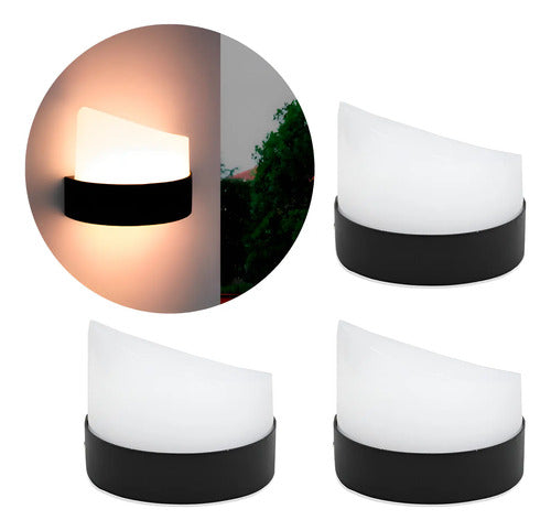 Set X3 Aplique Pared Exterior Luminaria Foco Lampara