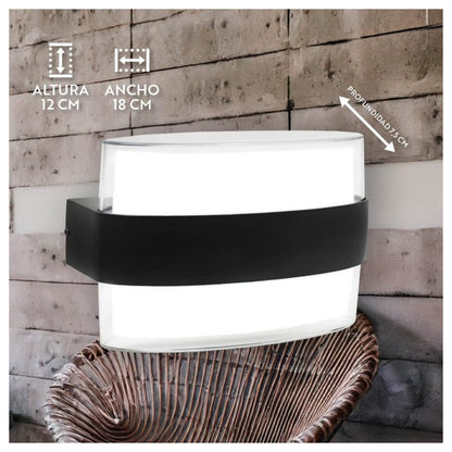Aplique Pared Exterior Luminaria Lampara Bidireccional Foco