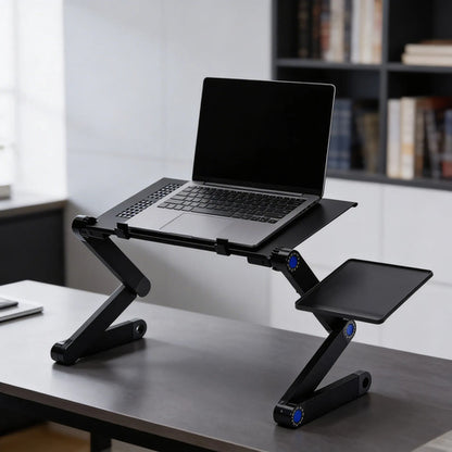 Soporte Plegable Portatil Notebook Ventilador Windows Mac Negro