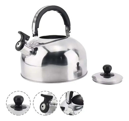 Caldera De Acero Inoxidable Silvadora Hervidor Agua 4l Plateado