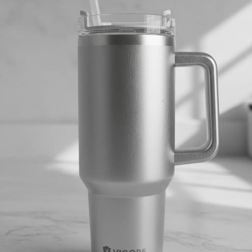 Vaso Térmico Acero Inoxidable Tapa Sorbito Plástico Lavable Aleatorio