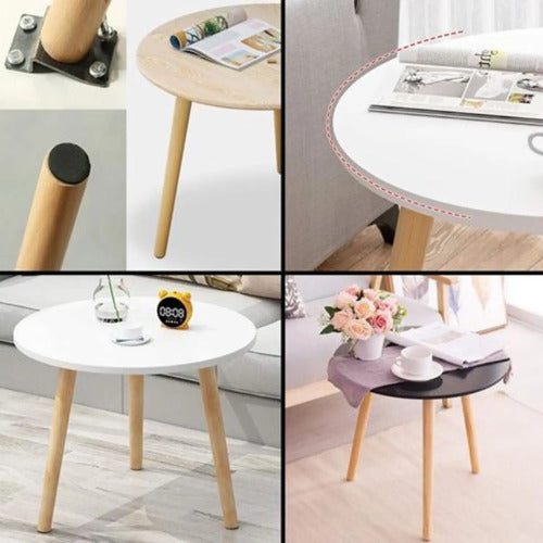Mesa Minimalista Centro Living Madera Ratona