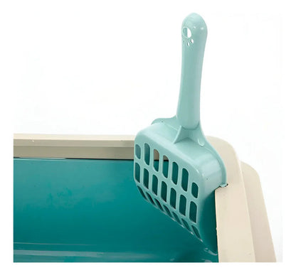 Arenero Para Gato Rectangular Bandeja Sanitaria Con Pala Blanco