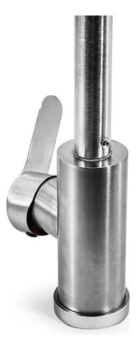 Monocomando Cocina Cuello Cisne Canilla Mesada Grifo Metal Cromado