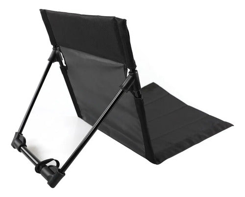 Silla Plegable Playa Camping Respaldo Bolso Portatil 100cm Negro