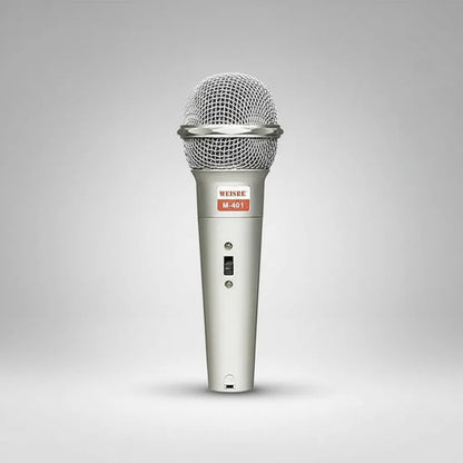 Micrófono Dinámico Karaoke Cableado 600 Ohms Profesional Gris