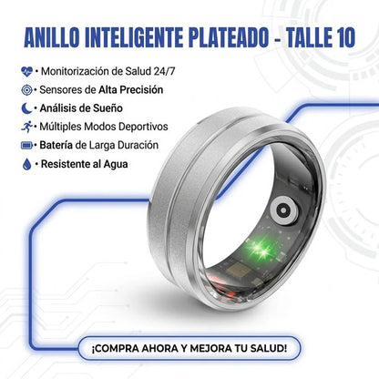Anillo Inteligente Monitoreo Sueño Talle 10 Ios Android Plateado 10