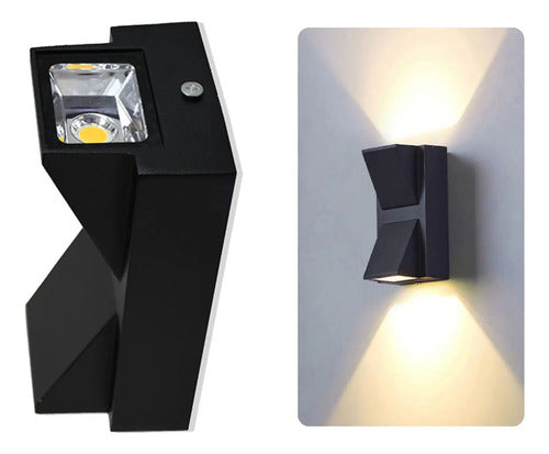 Foco Pared Bidireccional Lampara Aplique Exterior Luminaria
