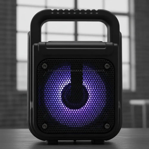 Parlante Inalambrico Bluetooth Ios Android Luces 3 Pulgadas Negro / Rojo Según Disponibilidad