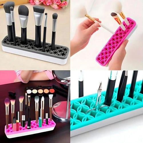 Organizador De Brochas Y Pinceles Maquillaje De Plastico Aleatorio