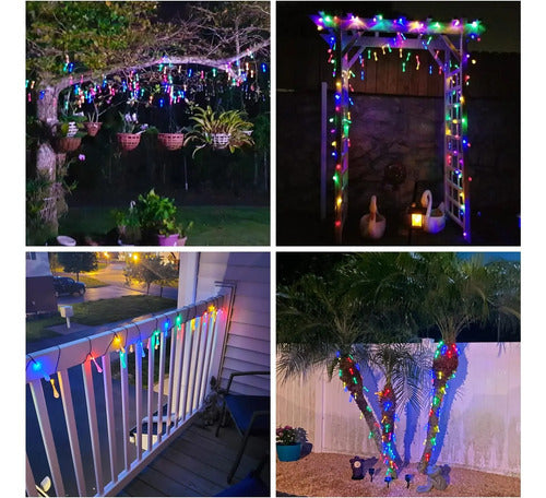 Guirnalda Solar Guia Luces Led Calidas Y Rgb Lamparas 5 Mts